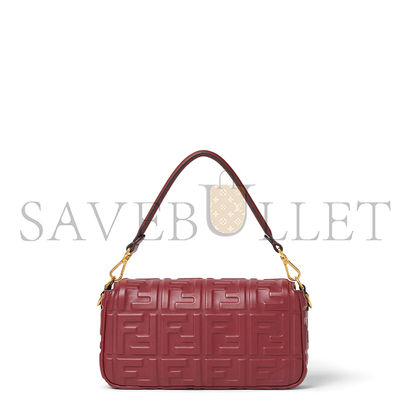 F**di baguette burgundy leather bag 8br600at57f1cgf (27*15*6cm)